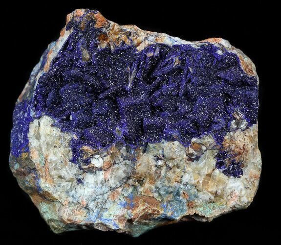 Vivid Blue, Drusy Azurite - Morocco #57020